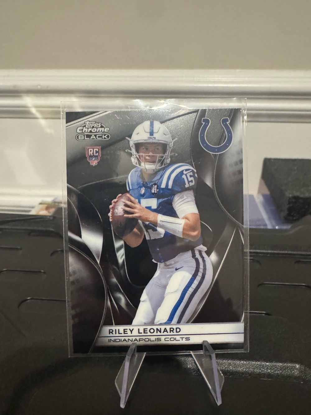 🔥 2025 Riley Leonard Topps Chrome Black Rookie Card. #Indianapoliscolts